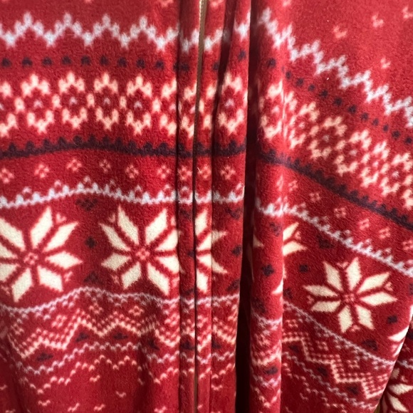 Pajamas Winter One Piece Fleece Snow Print Adult Pajamas❄️❄️ - Picture 2 of 8
